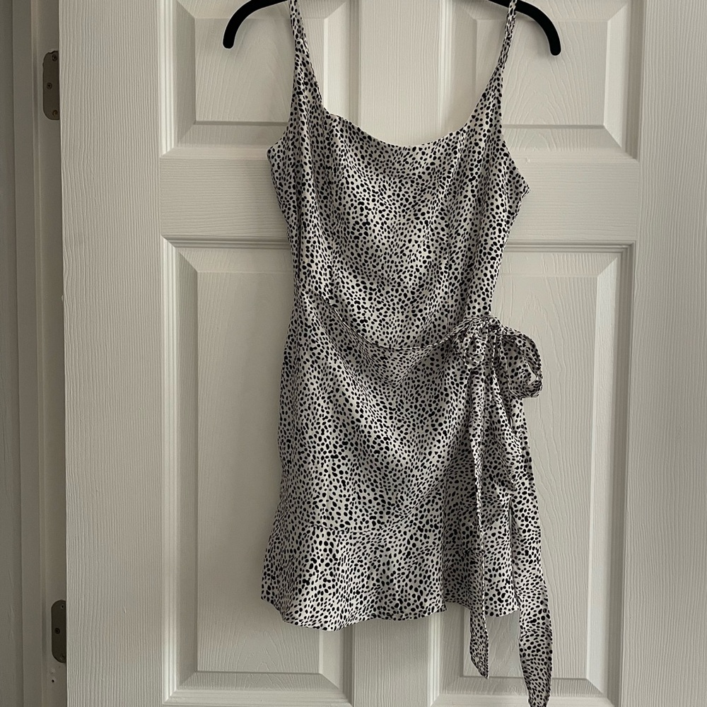 Princess Polly Dalmatian Print Tie Dress